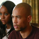 Law student Michaela (Aja Naomi King) and client-lover Caleb Hapstall (Kendrick Sampson) in How to Get Away With Murder
ABC/Mitchell Haaseth